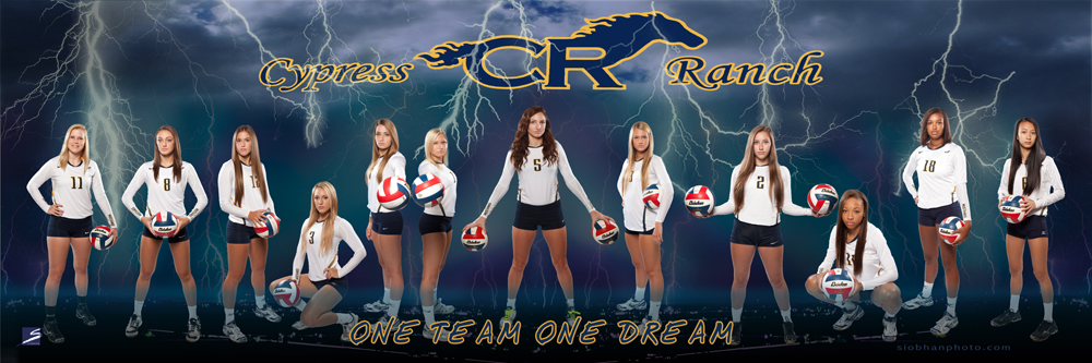 Sports Team Action Composite Poster / Banner - CyRanch Volleyball